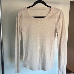 Old Navy Tan Fitted Long Sleeve Blouse